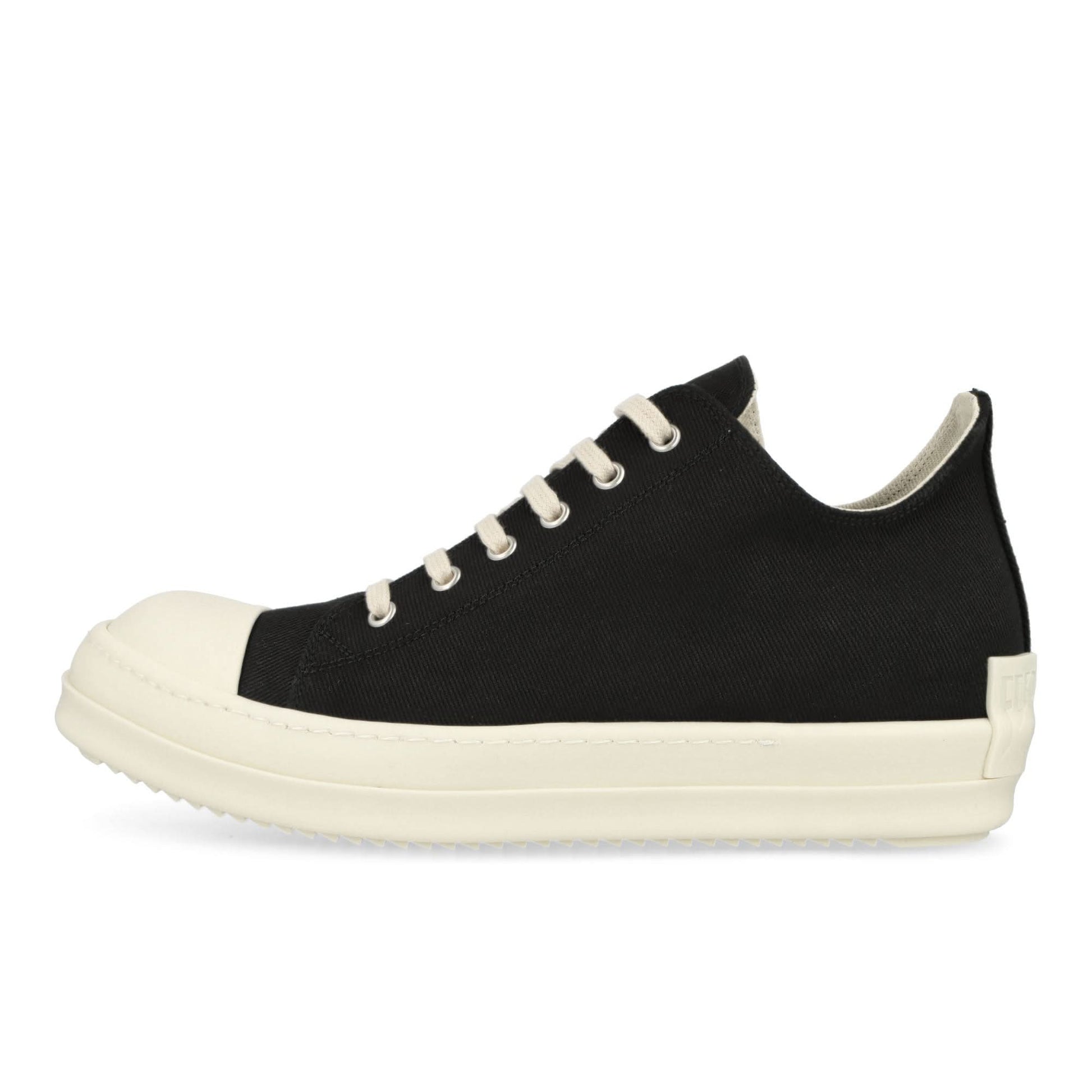 Rick Owens Low Sneaks Black Sneaker Detail view 1 | Gate