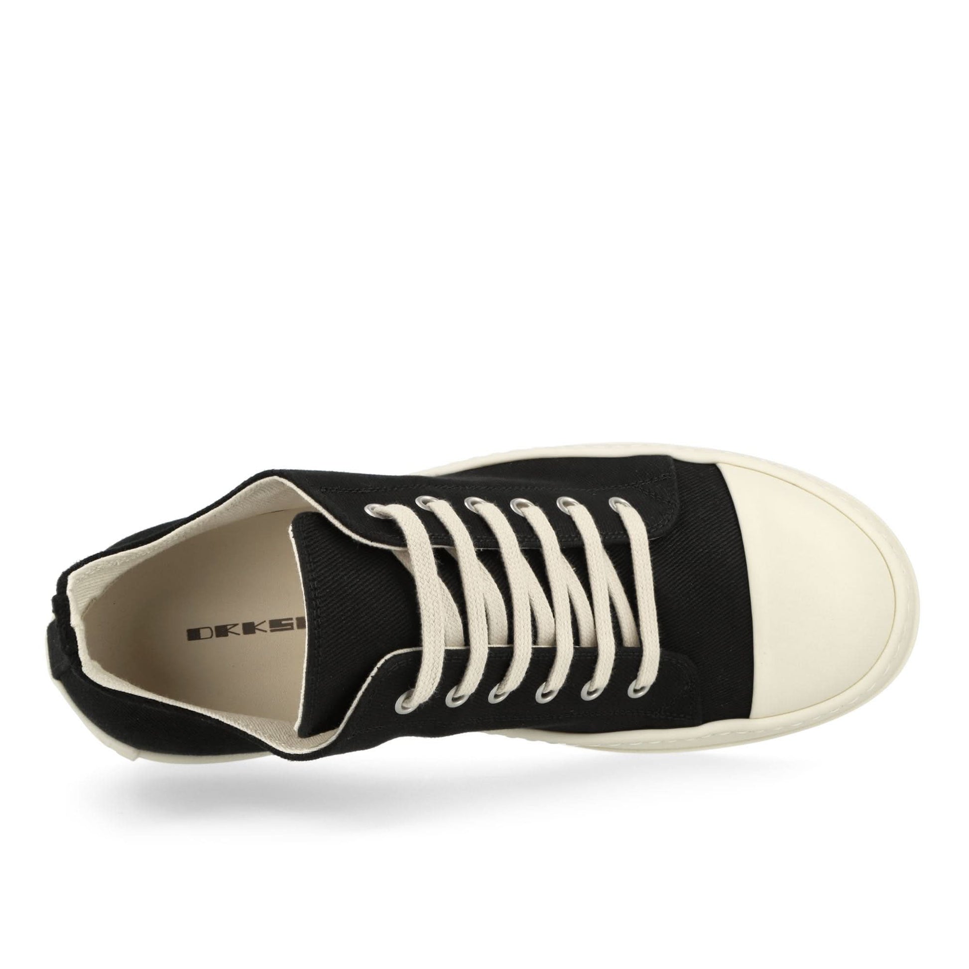 Rick Owens Low Sneaks Black Sneaker Detail view 5 | Gate