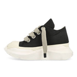 Rick Owens Jumbo Laces Abstract Low Sneak Black Sneaker Detail view 1 | Gate