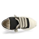 Rick Owens Jumbo Laces Abstract Low Sneak Black Sneaker Detail view 5 | Gate