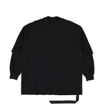 Rick Owens DRKSHDW Tommy Hustler Sweat Black Sweatshirts DU02E7266 JDB 09 Detail View 1 | GATE