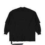 Rick Owens DRKSHDW Tommy Hustler Sweat Black Sweatshirts DU02E7266 JDB 09 Detail View 2 | GATE