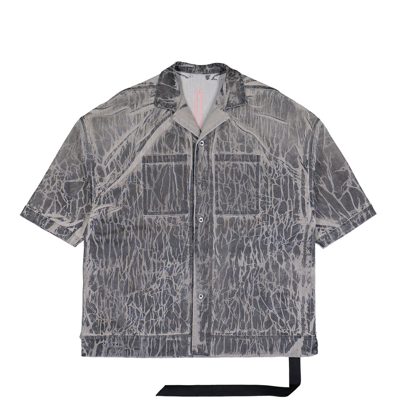 Rick Owens DRKSHDW Magnum Tommy Shirt Black Washed Foil Shirts DU02E7294 SDWF 59 Detail View 1 | GATE