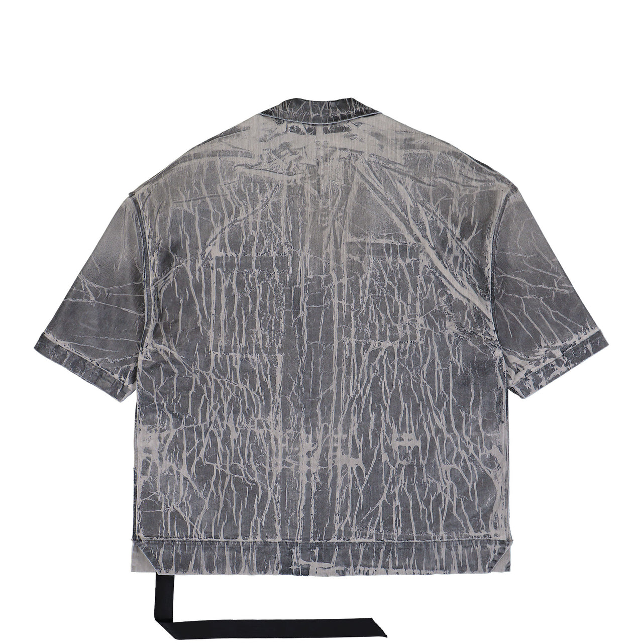 Rick Owens DRKSHDW Magnum Tommy Shirt Black Washed Foil Shirts DU02E7294 SDWF 59 Detail View 1 | GATE