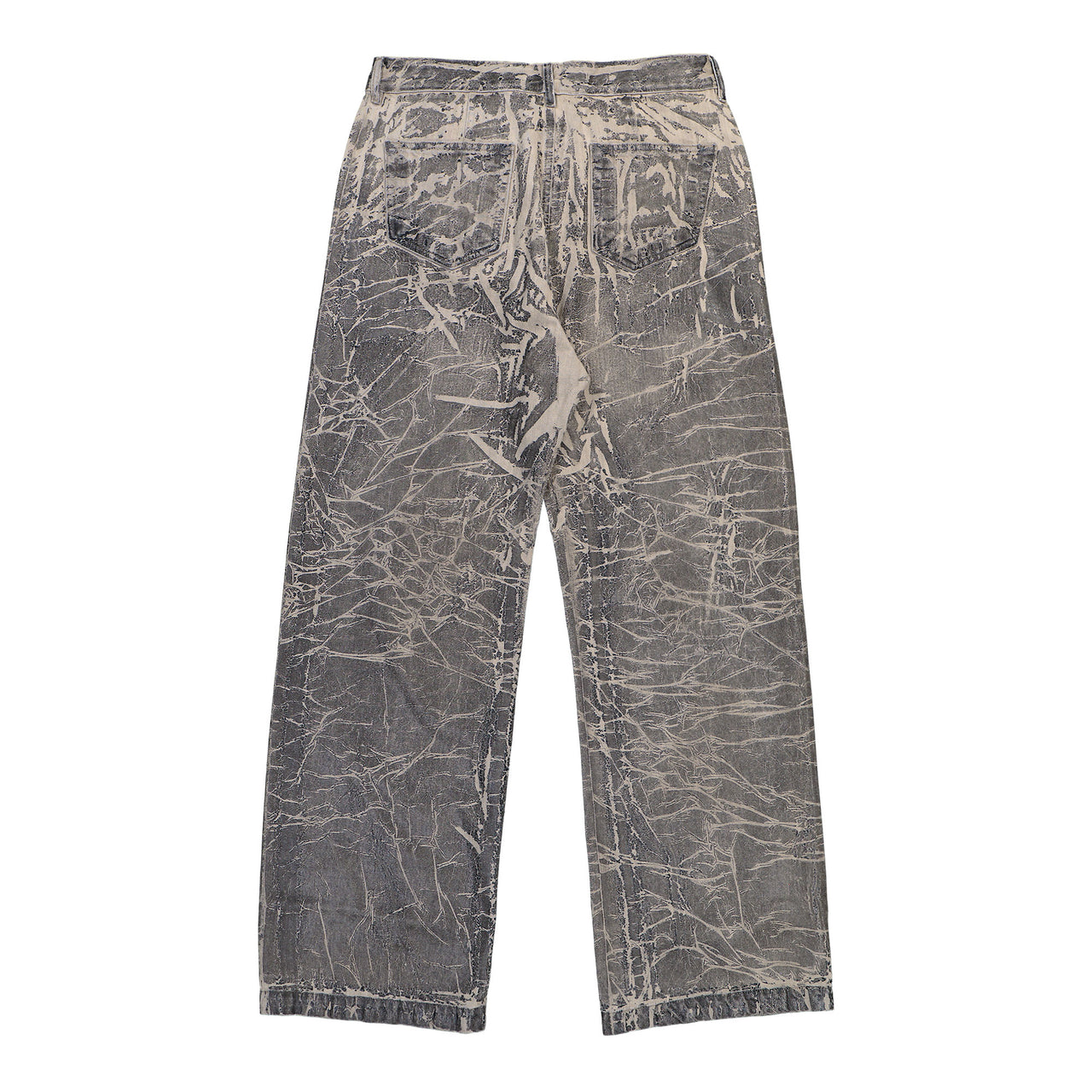 Rick Owens DRKSHDW Geth Jeans Black Washed Foil Denim Pants DU02E7351 DWF 59 Detail View 1 | GATE
