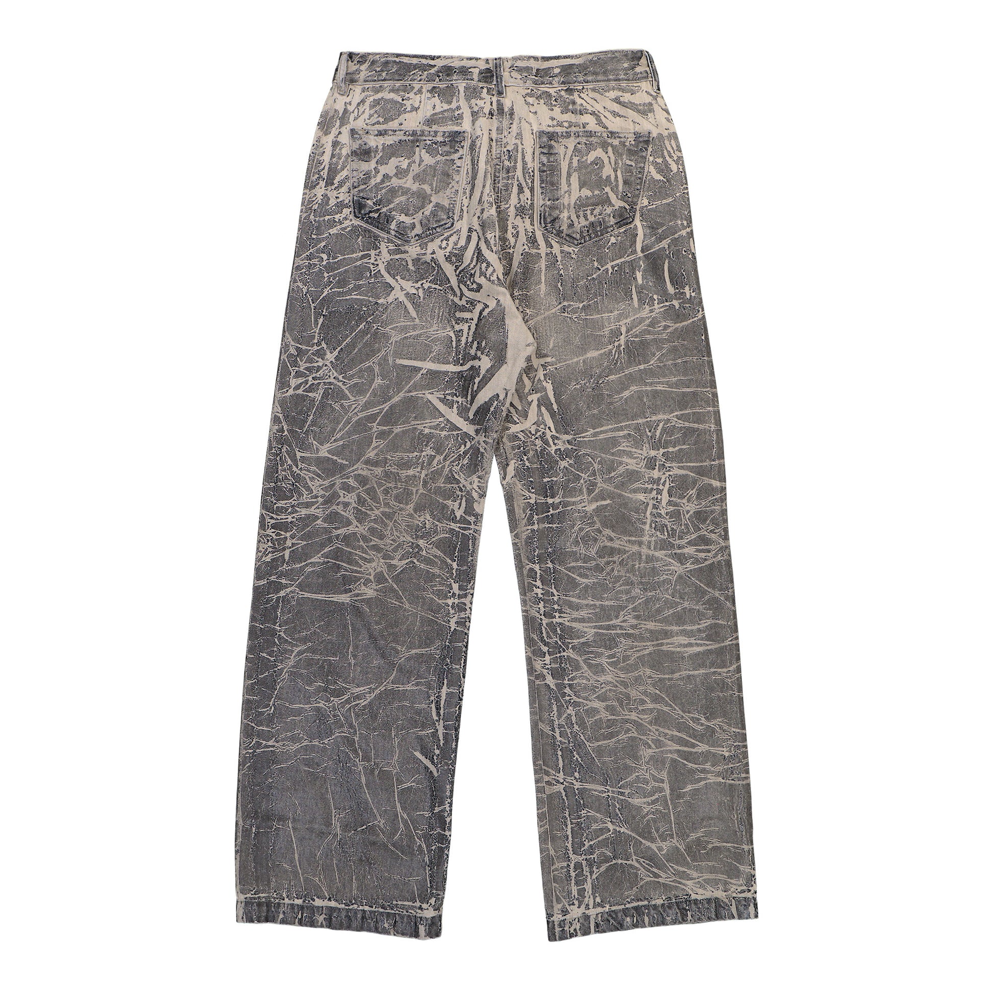 Rick Owens DRKSHDW Geth Jeans Black Washed Foil Denim Pants DU02E7351 DWF 59 Detail View 2 | GATE