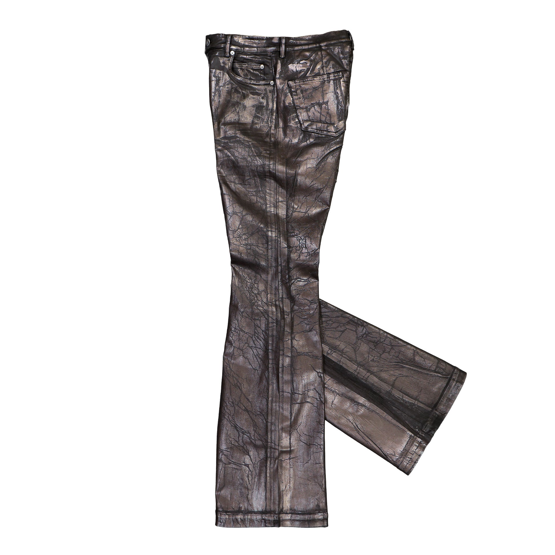 Rick Owens Bolan Bootcut Bronze Denim DU02E7365 SBTMC 94 Detail View 3 | GATE
