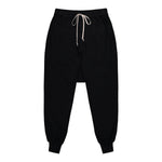 Rick Owens Prisoner Drawstring Black Sweat & Track Pants DU02E7395 JDB 09 Detail View 1 | GATE
