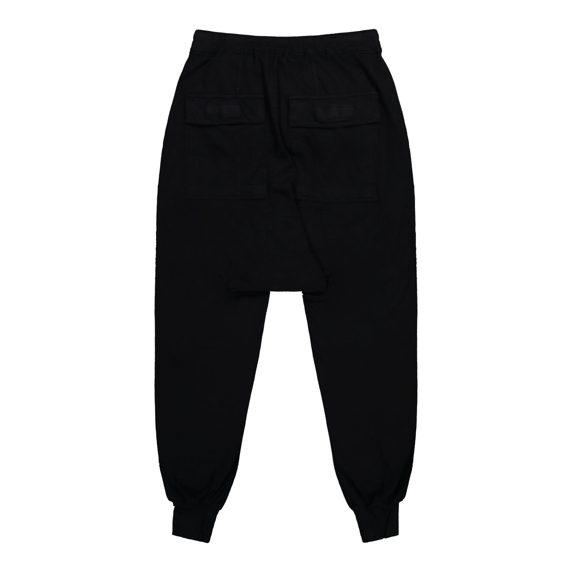 Rick Owens Prisoner Drawstring Black Sweat & Track Pants DU02E7395 JDB 09 Detail View 2 | GATE
