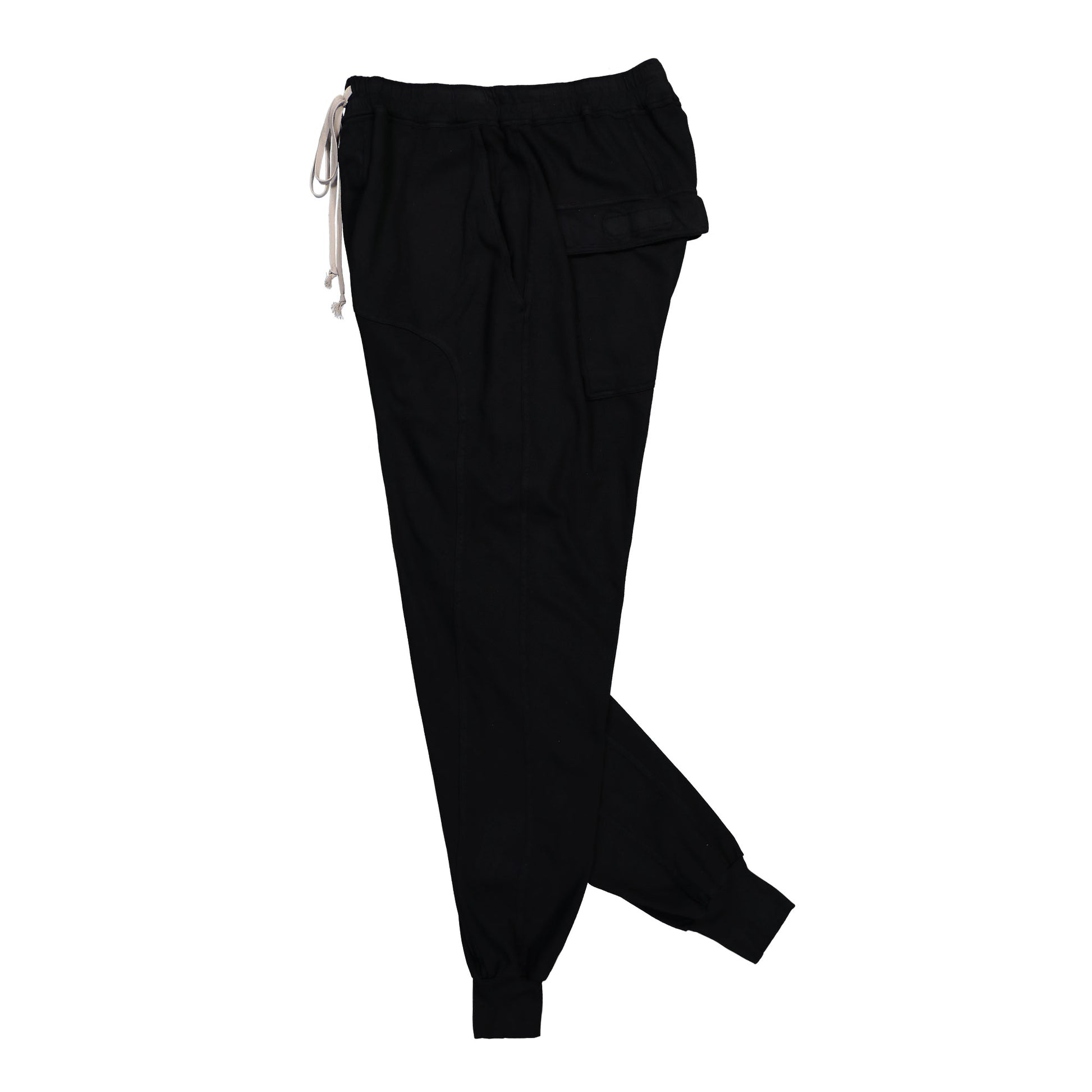 Rick Owens Prisoner Drawstring Black Sweat & Track Pants DU02E7395 JDB 09 Detail View 3 | GATE
