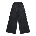 Rick Owens DRKSHDW Double Cargo Jumbo Belas Black Wax Denim Pants DU02E7398 BW 99X Detail View 2 | GATE