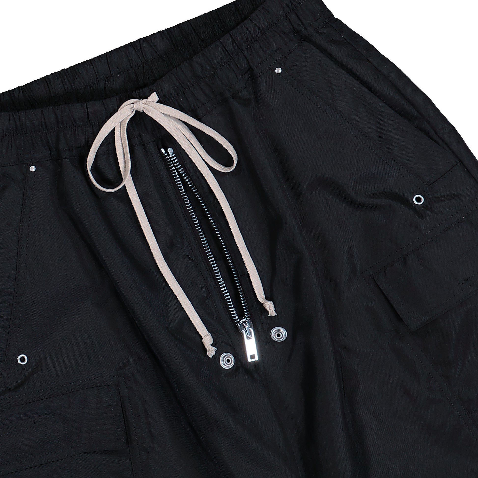 Rick Owens Double Cargo Jumbo Belas Black Pants DU02E7398 NCV 09 Detail View 4 | GATE
