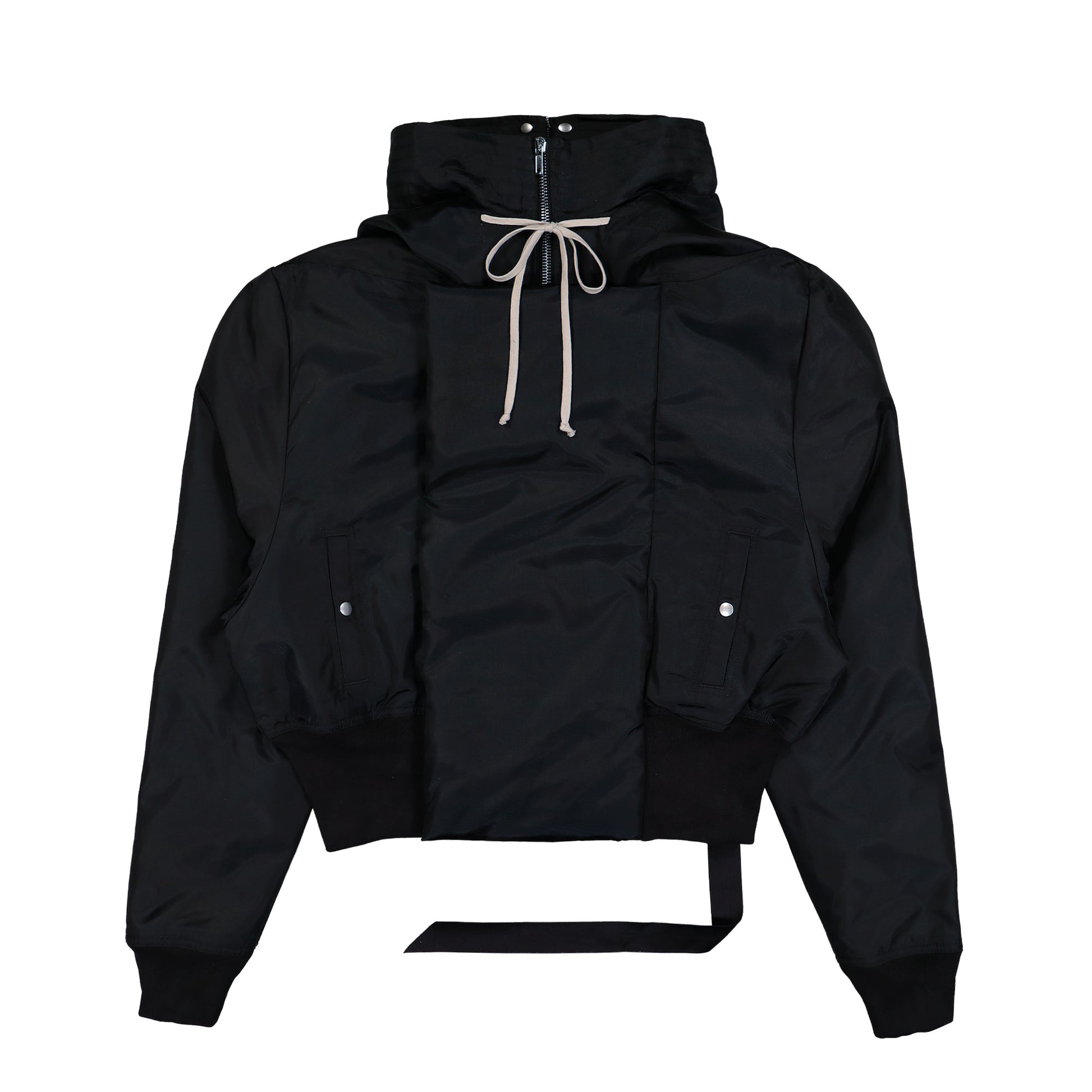 Rick Owens Cropped Alice Parka Black Jackets DU02E7781 NCV 09 Detail View 1 | GATE
