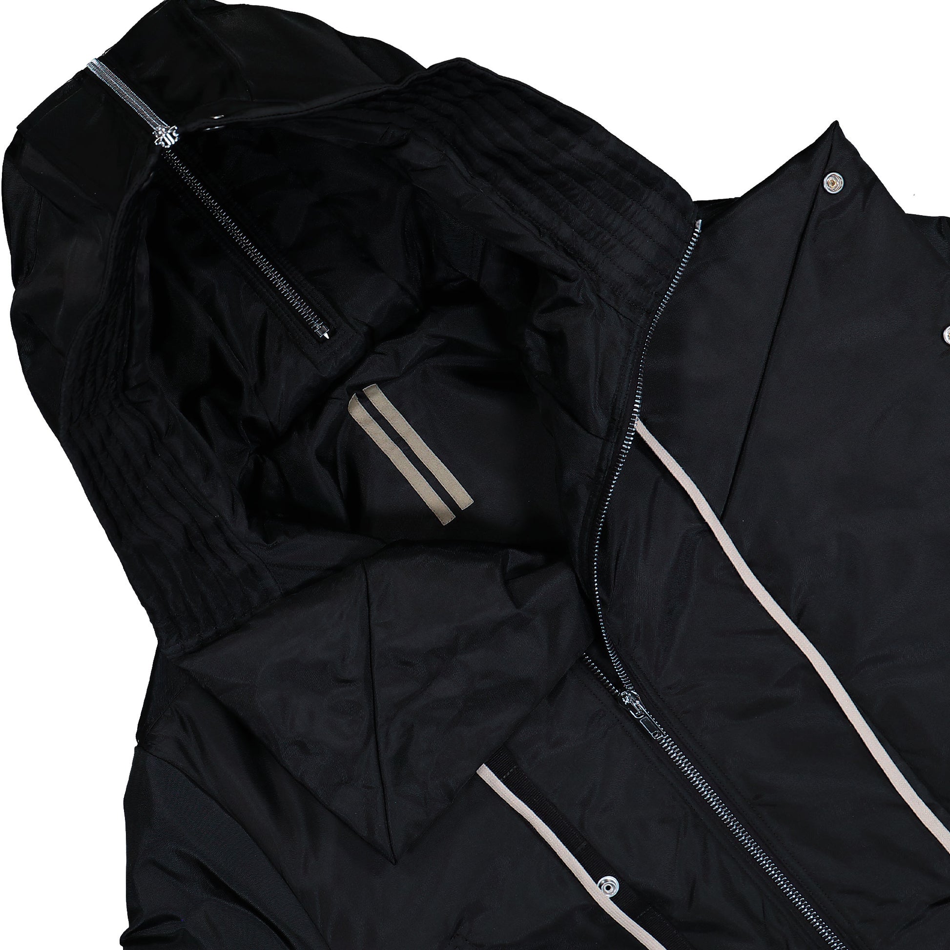 Rick Owens Cropped Alice Parka Black Jackets DU02E7781 NCV 09 Detail View 3 | GATE
