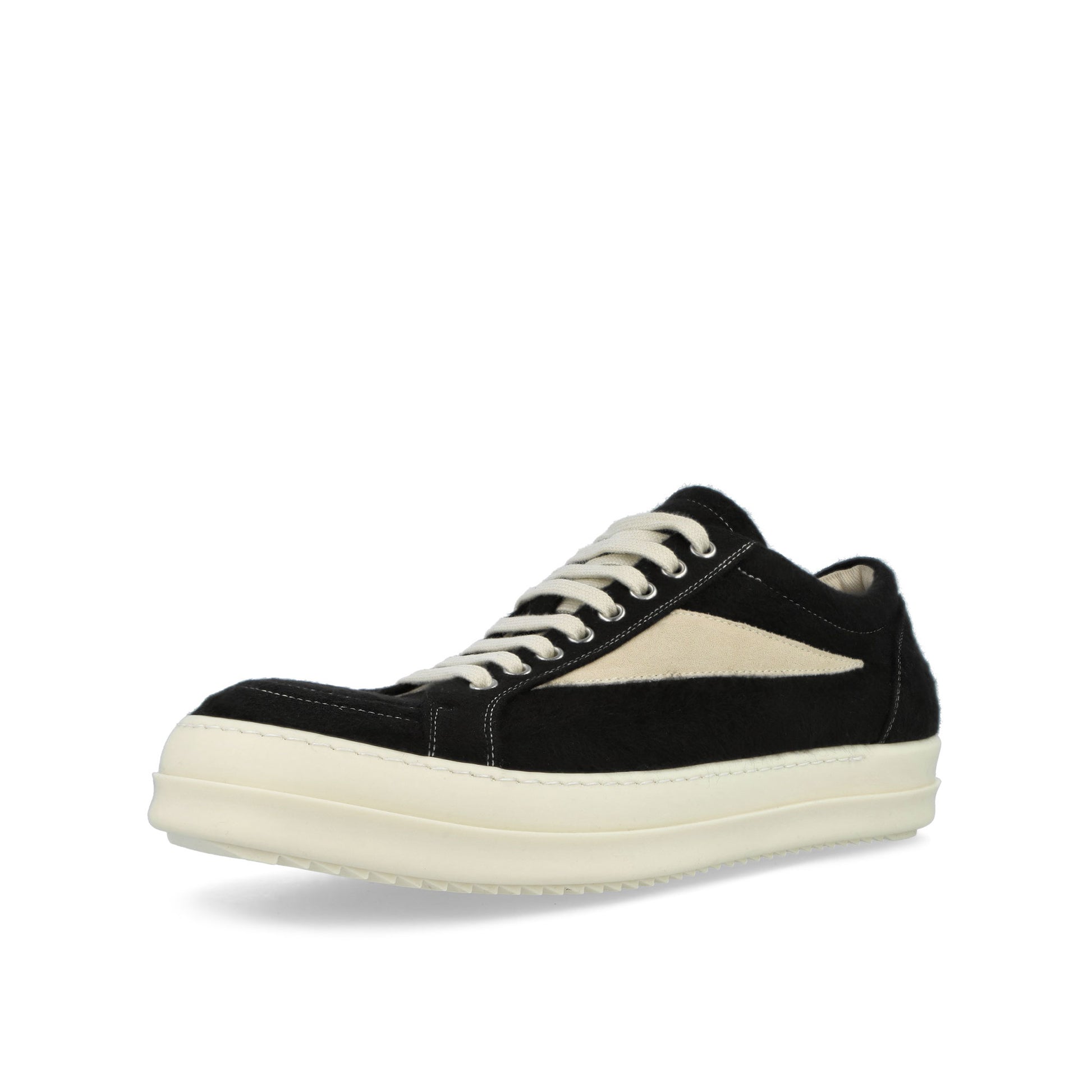 Rick Owens DRKSHDW Vintage Sneaks Black / Milk / Milk Sneaker DU02E7803 BMOLVS 911 Detail View 4 | GATE