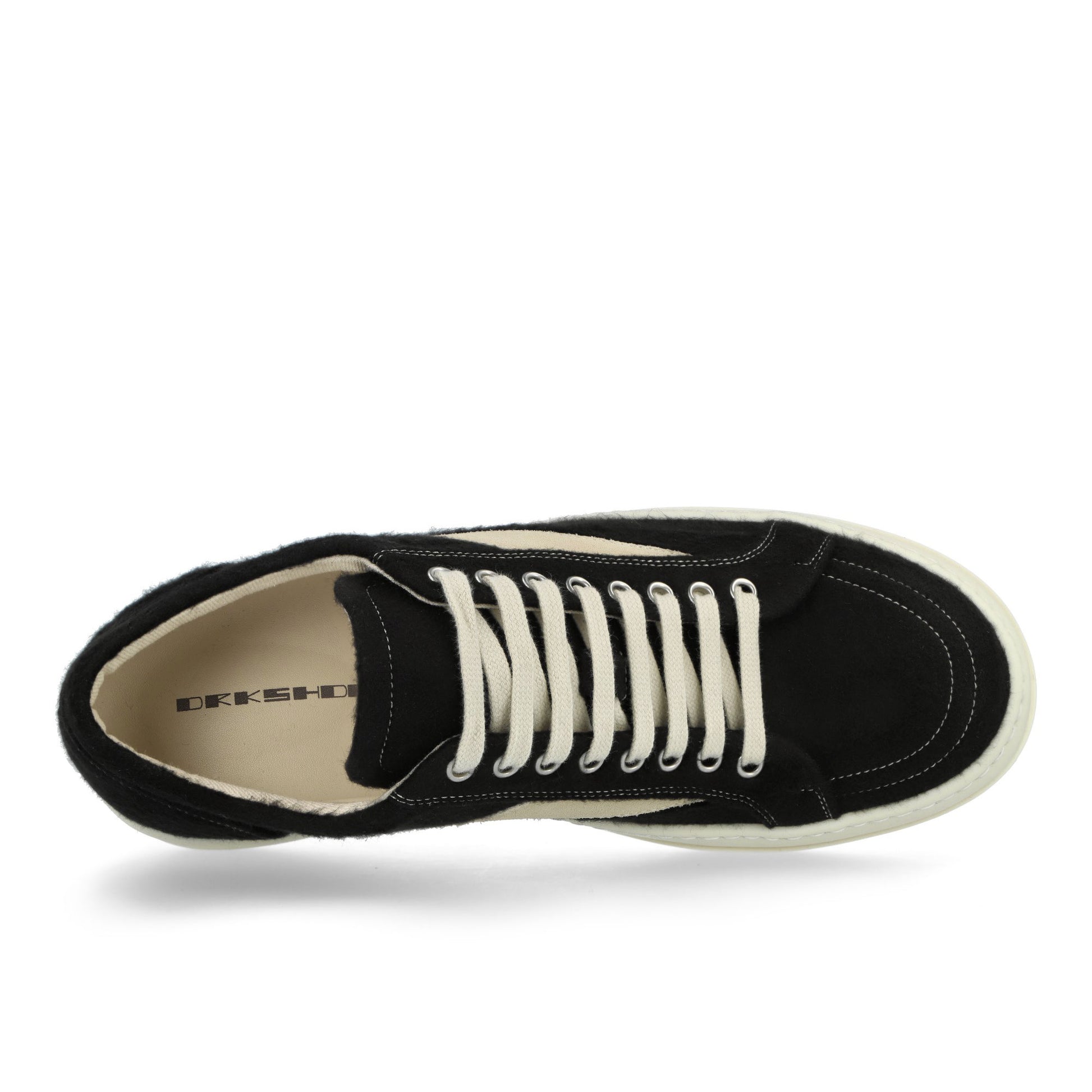 Rick Owens DRKSHDW Vintage Sneaks Black / Milk / Milk Sneaker DU02E7803 BMOLVS 911 Detail View 5 | GATE