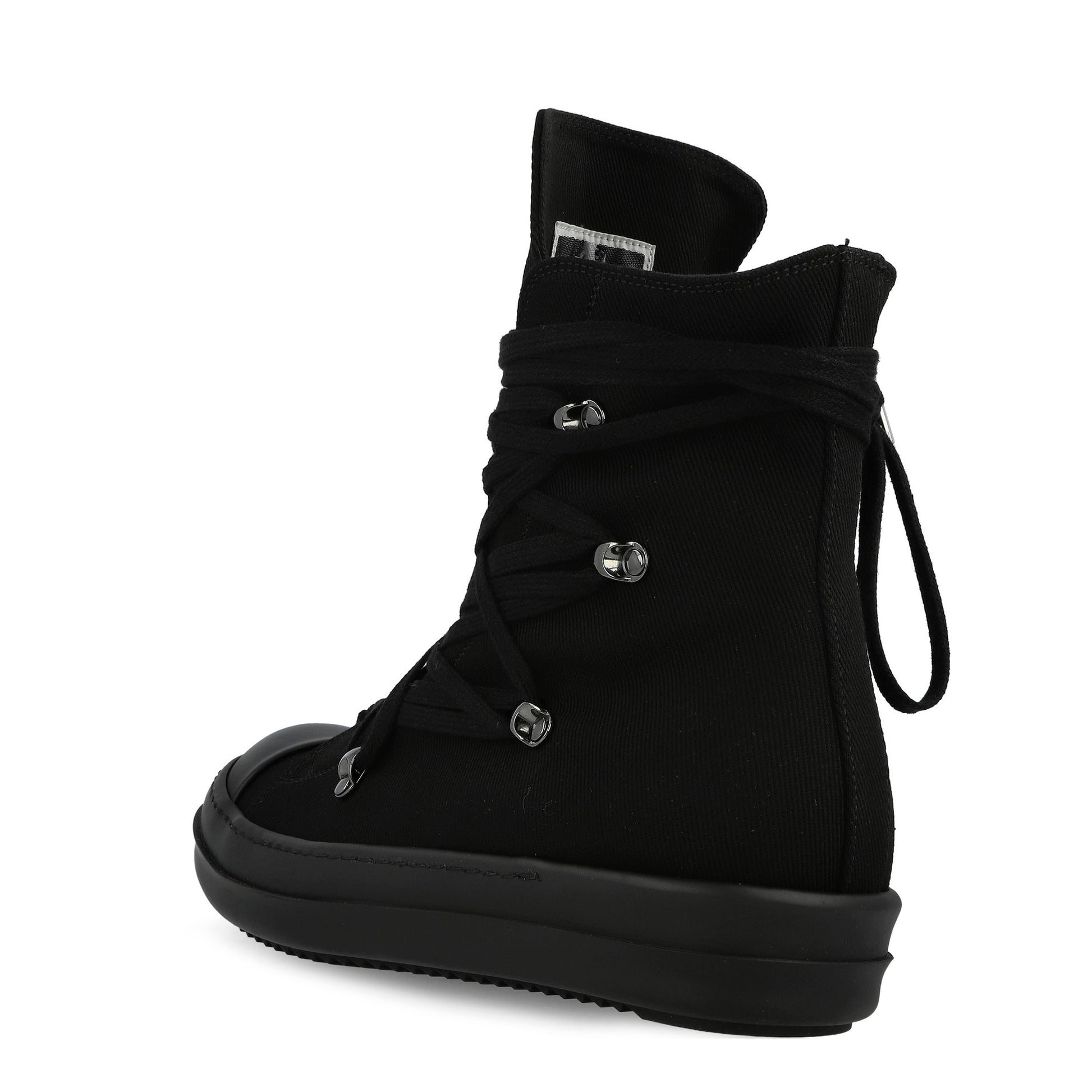 Rick Owens DRKSHDW Megalace Sneaks Black / Black / Black Sneaker DU02E7809 DOW1 999 Detail View 3 | GATE