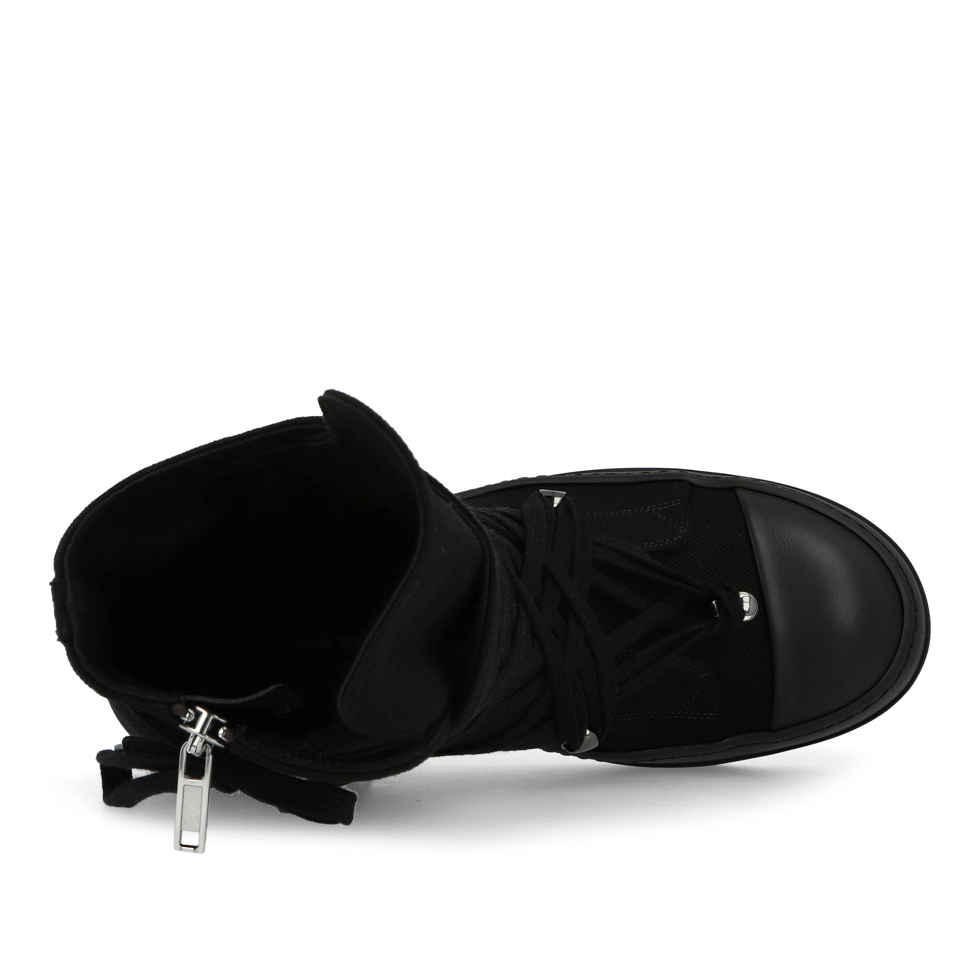 Rick Owens DRKSHDW Megalace Sneaks Black / Black / Black Sneaker DU02E7809 DOW1 999 Detail View 5 | GATE