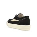 Rick Owens Laceless Vintage Sneaks Black Sneaker DU02E7811 DOLVS 911 / Black Detail View 3 | GATE
