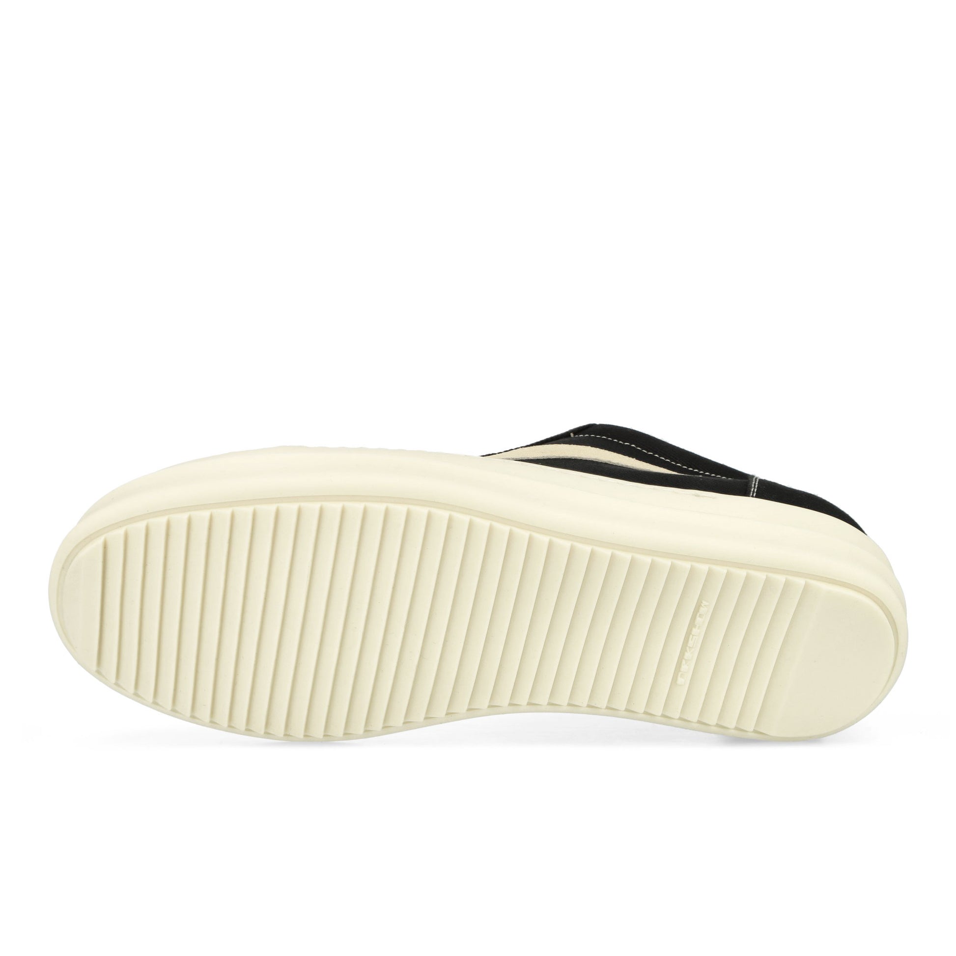 Rick Owens Laceless Vintage Sneaks Black Sneaker DU02E7811 DOLVS 911 / Black Detail View 6 | GATE
