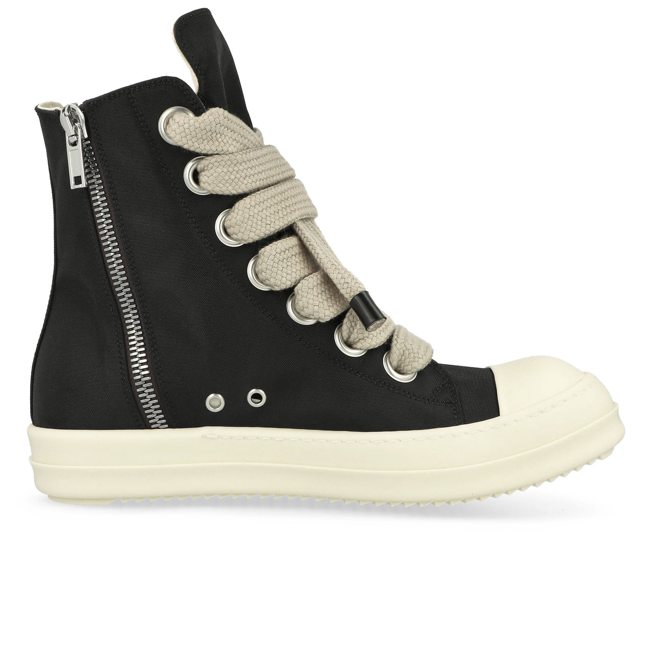 Rick Owens Jumbolace Sneaks Black Sneaker DU02E7818 NCVW2 911 / Black Detail View 1 | GATE
