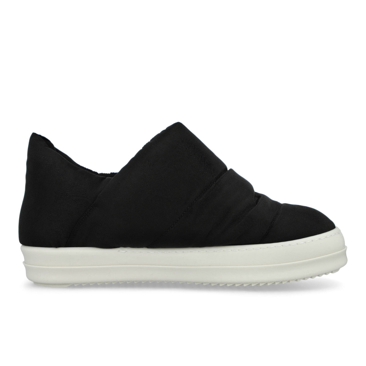 Rick Owens DRKSHDW Puffer Slip On Black / Milk Sneaker DU02E7827 NCV 91 Detail View 1 | GATE