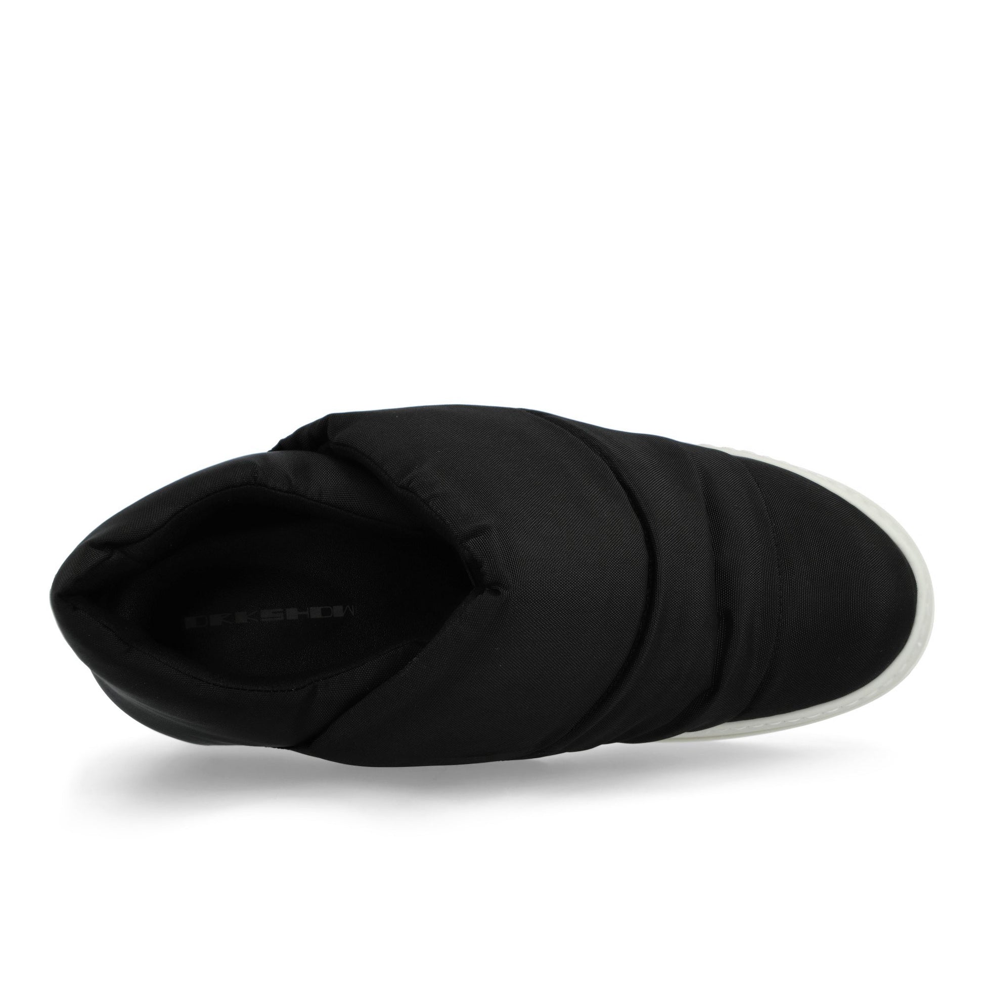 Rick Owens DRKSHDW Puffer Slip On Black / Milk Sneaker DU02E7827 NCV 91 Detail View 5 | GATE