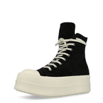 Rick Owens DRKSHDW Double Bumper Sneaks Black / Milk / Milk Sneaker DU02E7831 BMO 911 Detail View 4 | GATE