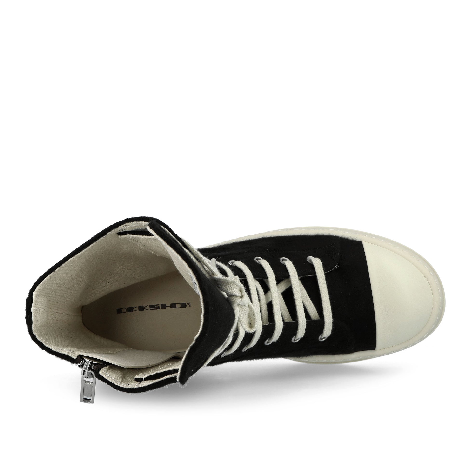 Rick Owens DRKSHDW Double Bumper Sneaks Black / Milk / Milk Sneaker DU02E7831 BMO 911 Detail View 5 | GATE