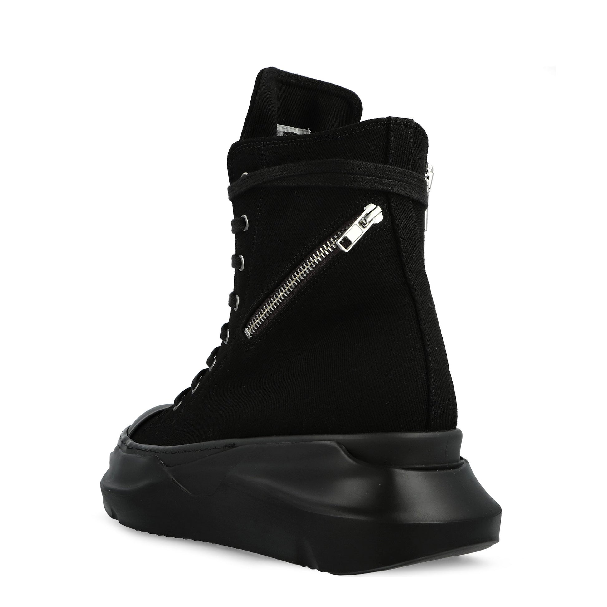 Rick Owens DRKSHDW Cargo Abstract Sneaks All Black Sneaker DU02E7841 DO 09ALL Detail View 3 | GATE