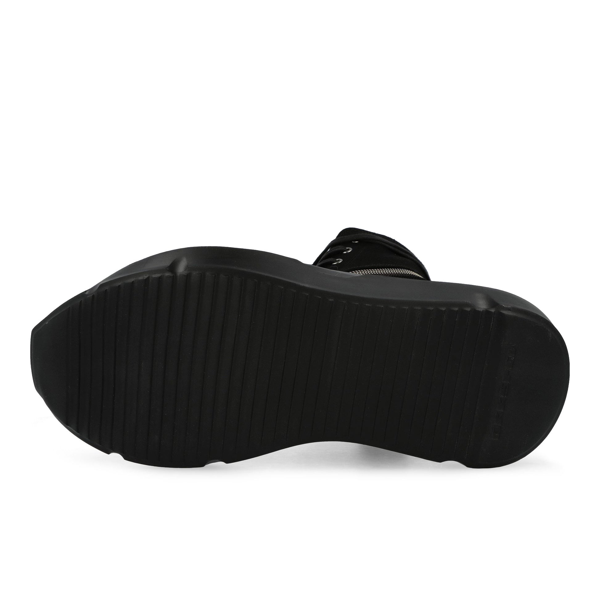 Rick Owens DRKSHDW Cargo Abstract Sneaks All Black Sneaker DU02E7841 DO 09ALL Detail View 6 | GATE