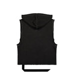 Rick Owens DRKSHDW Hooded Tunic Faded Black Tops DU02F6165 FDP 139 Detail View 2 | GATE