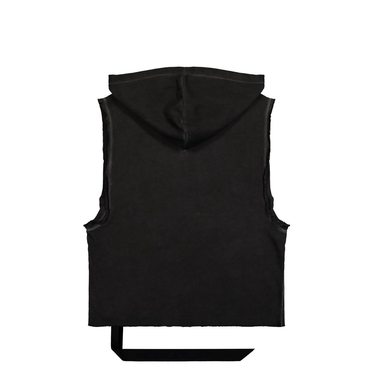 Rick Owens DRKSHDW Hooded Tunic Faded Black Tops DU02F6165 FDP 139 Detail View 2 | GATE