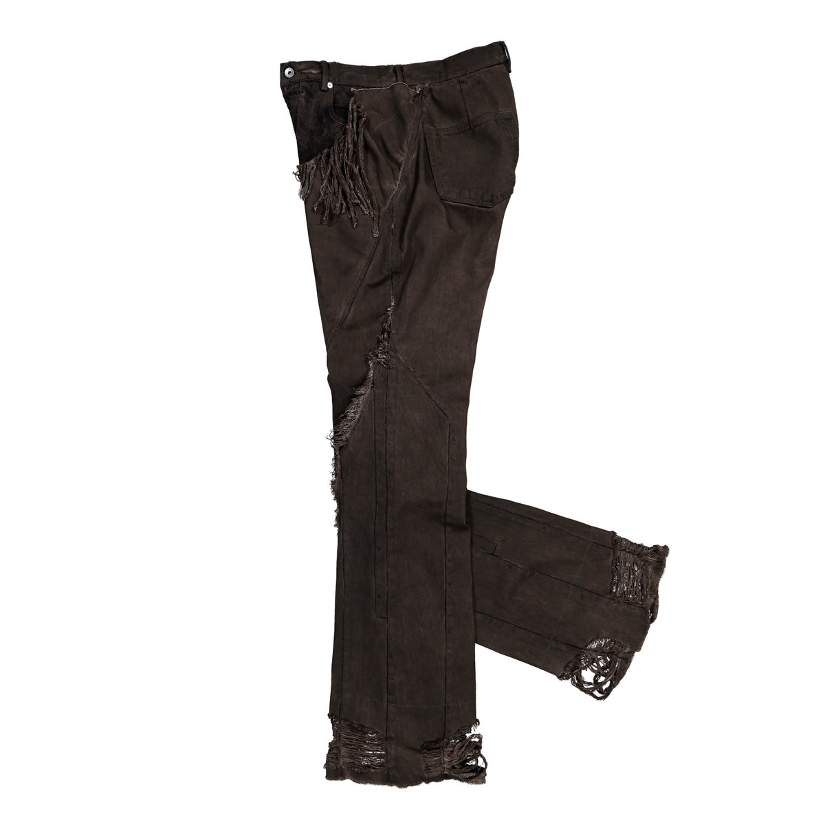 Rick Owens DRKSHDW Slivered Bootcut Dust Denim DU02F6359 DRKSH 34 Detail View 3 | GATE