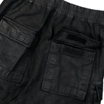 Rick Owens DRKSHDW Double Cargo Jumbo Belas Black Wax Pants DU02F6398 BW 99X Detail View 5 | GATE