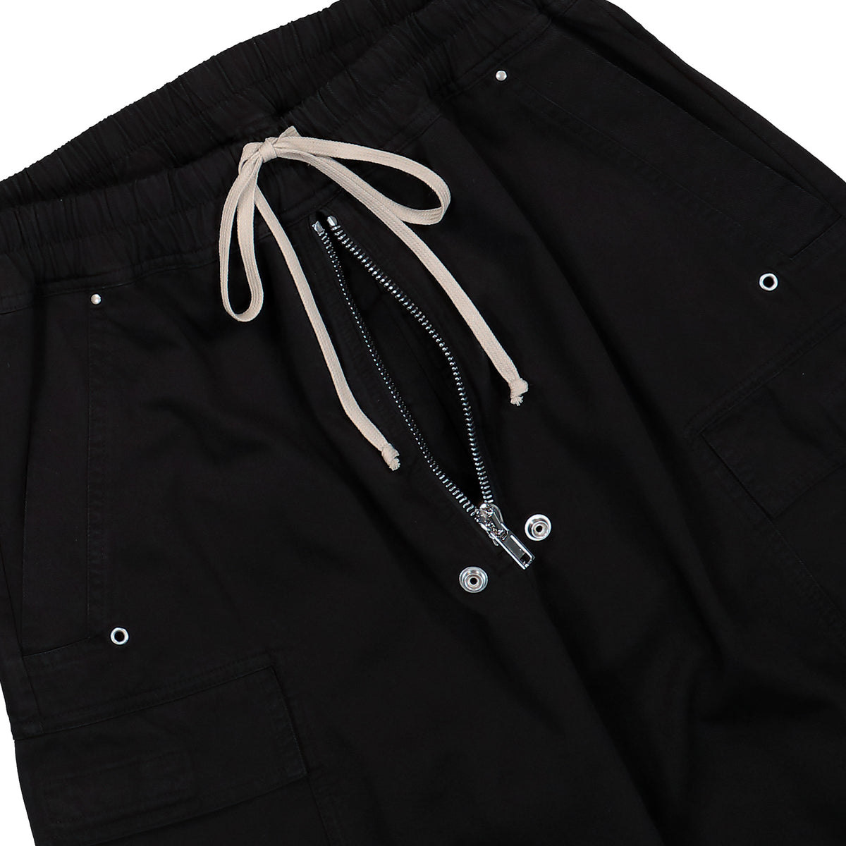 Rick Owens DRKSHDW Double Cargo Jumbo Belas Black Pants DU02F6398 TW 09 Detail View 4 | GATE