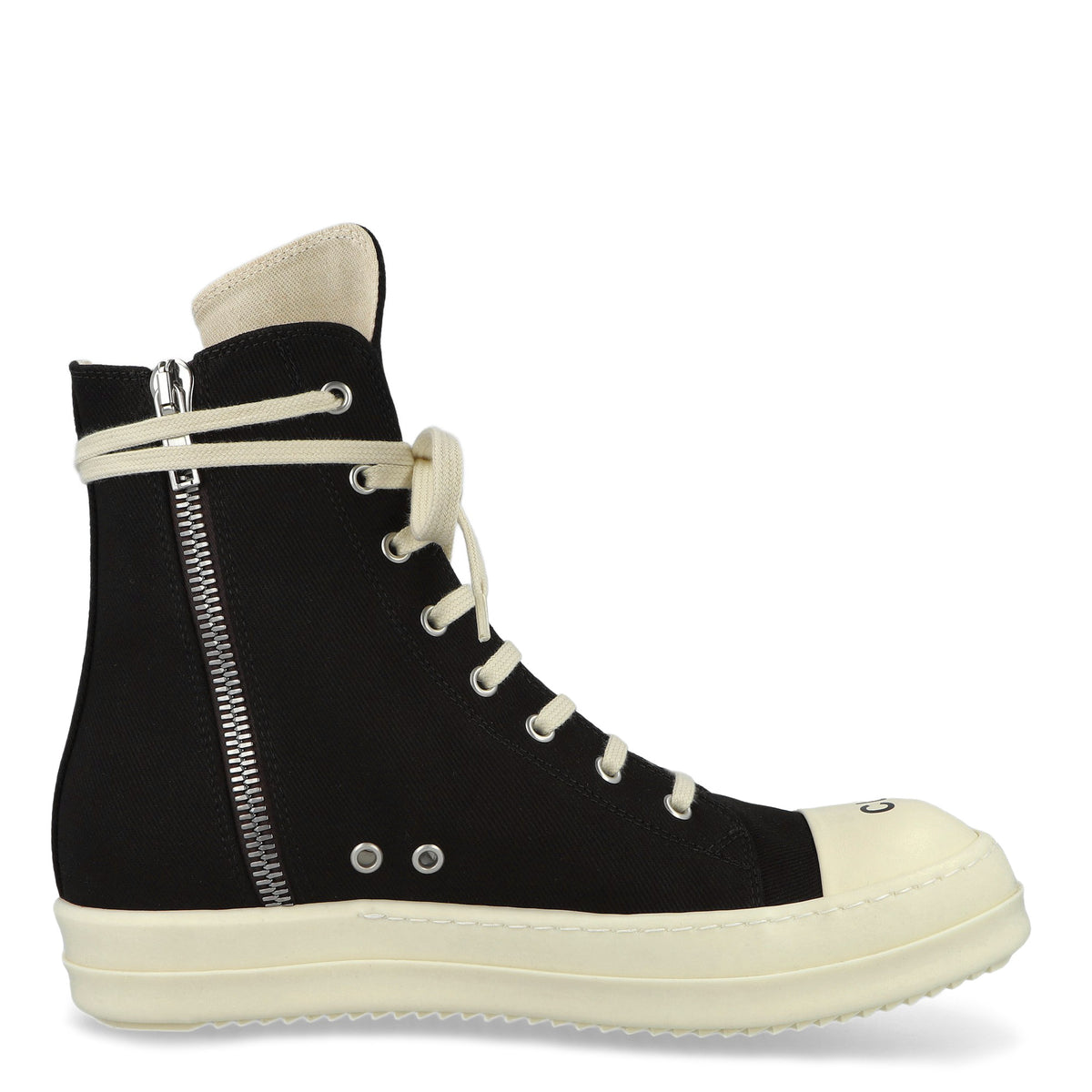 Rick Owens Sneaks Black / Milk / Milk sneaker DU02F6800 DOEP7 911 Detail View 2 | GATE

