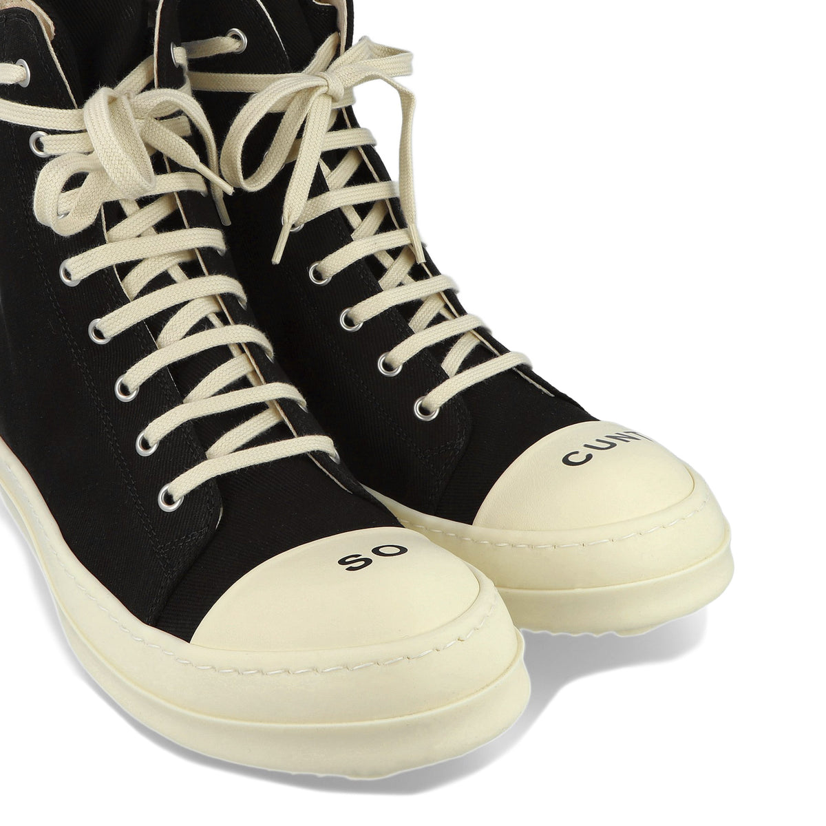 Rick Owens Sneaks Black / Milk / Milk sneaker DU02F6800 DOEP7 911 Detail View 6 | GATE
