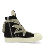 Rick Owens Megalace Sneaks Black / Milk / Milk sneaker DU02F6809 DOW1 911 Detail View 2 | GATE
