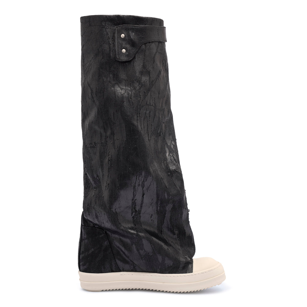 Rick Owens Elephant Boot Black / Milk / Milk boot DU02F6813 BMC 911 Detail View 1 | GATE
