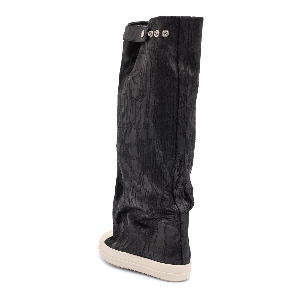Rick Owens Elephant Boot Black / Milk / Milk boot DU02F6813 BMC 911 Detail View 3 | GATE
