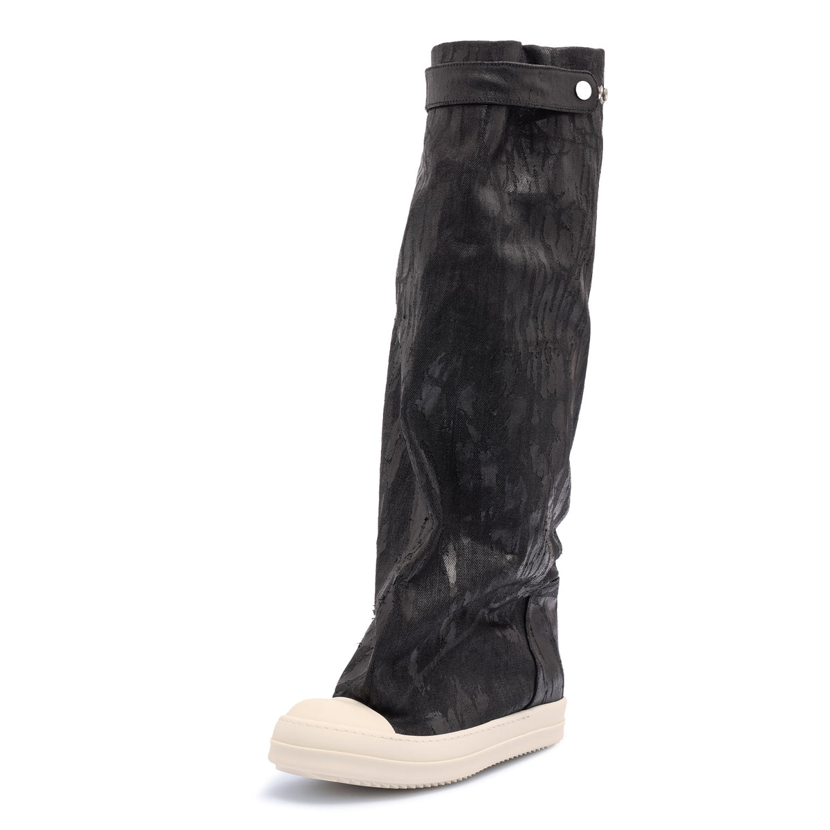 Rick Owens Elephant Boot Black / Milk / Milk boot DU02F6813 BMC 911 Detail View 4 | GATE
