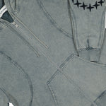 Études Studio Zip Hoody Raw Edges Grey Detail view 5 | Gate