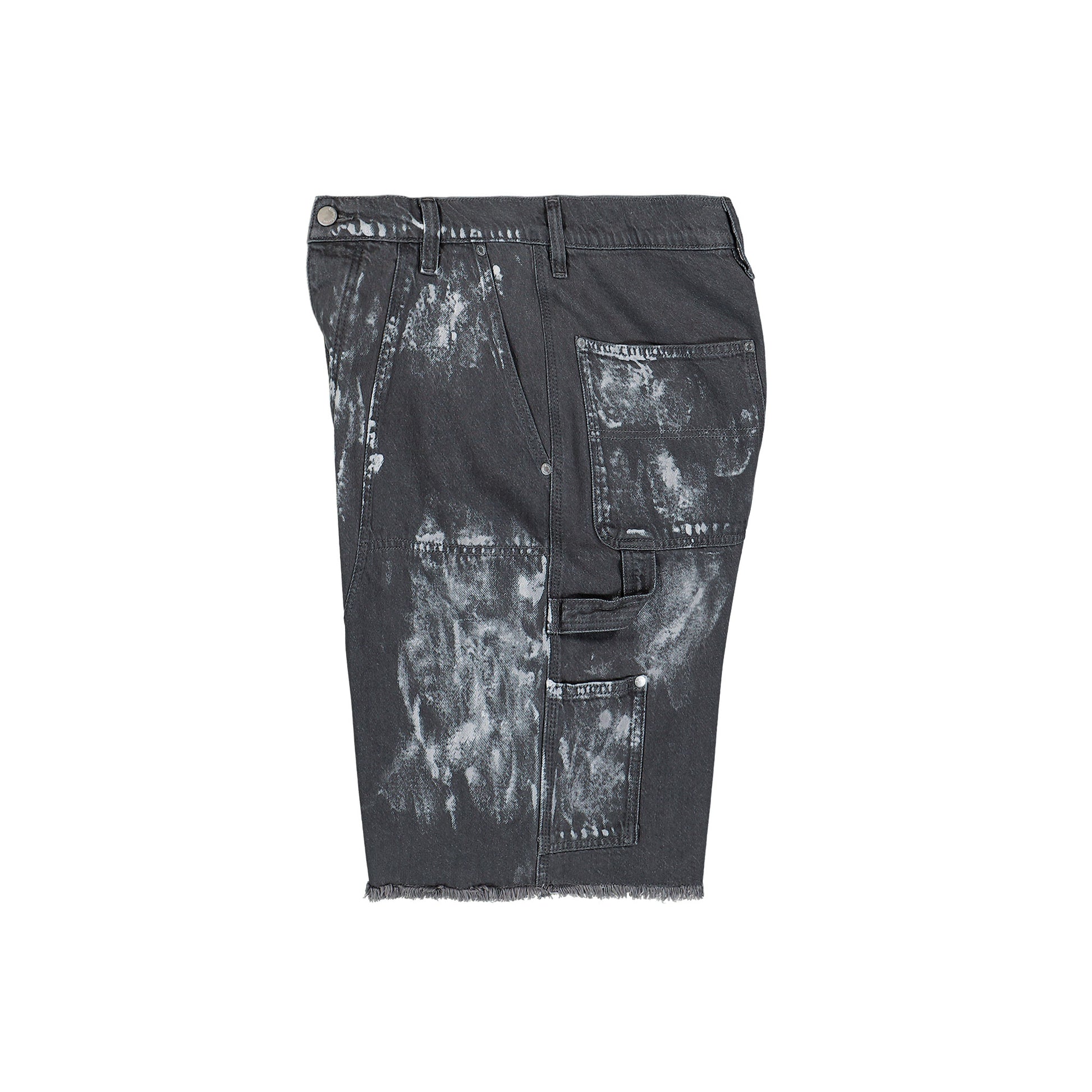 Études Studio Loose Jeans Shorts Paint Grey Detail view 4 | Gate