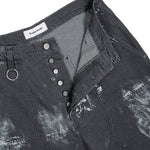 Études Studio Loose Jeans Shorts Paint Grey Detail view 5 | Gate