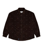 ERL Embroidered Woven Corduroy Overshirt Brown Overshirt ERL11B010-1 / Brown | Overkill
