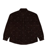 ERL Embroidered Woven Corduroy Overshirt Brown Overshirt ERL11B010-1 / Brown Close-up | Overkill
