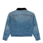 ERL Breakwater Wash Denim Woven Jacket Blue Jacket ERL11J003-1 / Blue Close-up | Overkill
