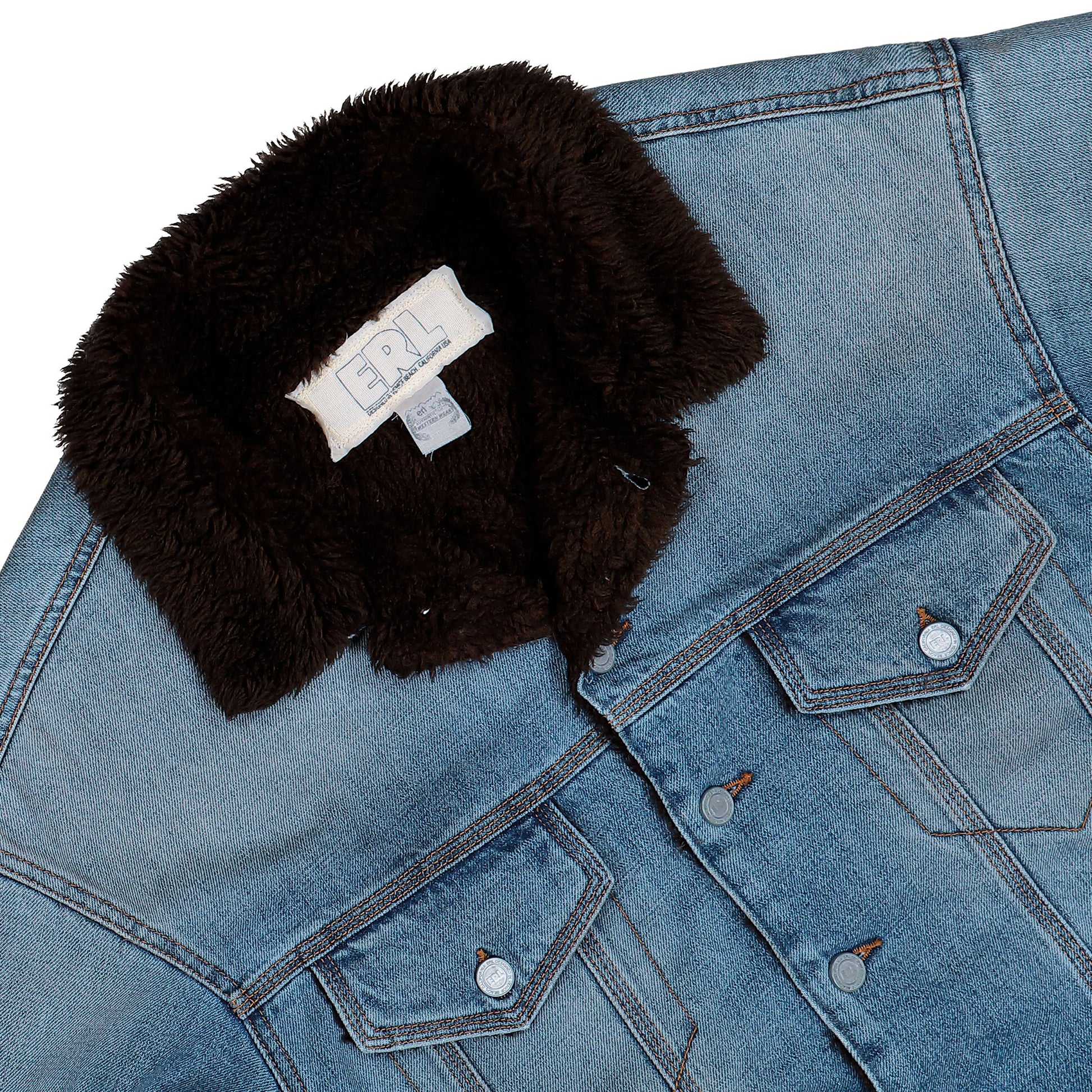 ERL Breakwater Wash Denim Woven Jacket Blue Jacket ERL11J003-1 / Blue Detailfoto | Overkill
