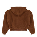 ERL Terry Fleece Knit Zipped Hoodie Brown Zip Hoodie ERL11J007-1 / Brown Close-up | Overkill
